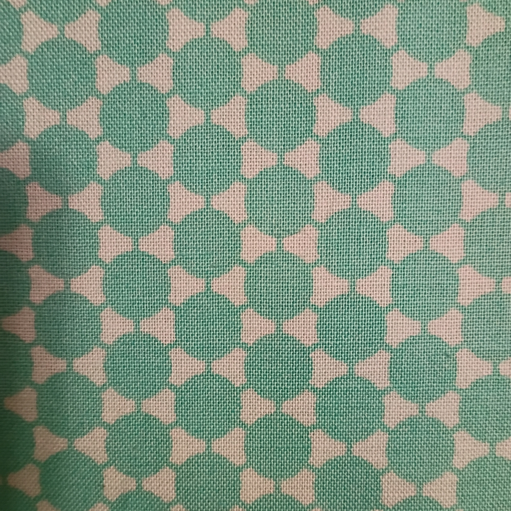 Mint Green Geometric Dot Cotton Fabric 1 Yard